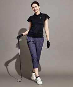 23区GOLF 【WOMEN】【吸汗速乾/日本製】ミラノリブボーダーシャツ