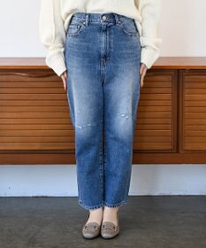 woadblue 【先行販売】SALUU サルー ストレートアンクル デニムパンツ ダメージ