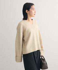 Green Parks ラメＶネックコンパクトニットプルオーバー