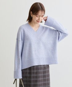 Green Parks ラメＶネックコンパクトニットプルオーバー