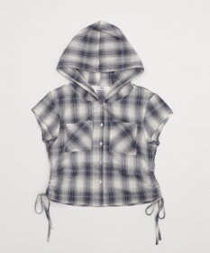 WEGO フードチェックコンパクトシャツ