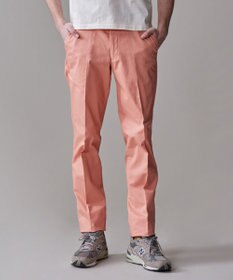 J.PRESS MEN 洗練されたデザインと機能性【ストレッチ】トリコチン ステムテーパード パンツ ライトオレンジ系