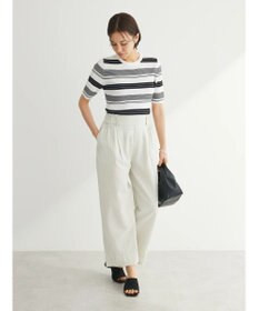 Green Parks インド 綿麻フロントタックパンツ