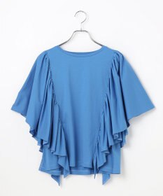 #Newans 【乾燥機可能/接触冷感】ラッフルフリルカットソー