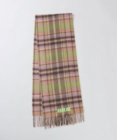 AURORA 【 ANNA SUI（アナ スイ）】ウールチェックマフラー(WASH)