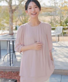 Tiaclasse L ラップ風ジョーゼットチュニック