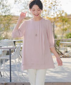 Tiaclasse L ラップ風ジョーゼットチュニック