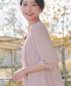 Tiaclasse L ラップ風ジョーゼットチュニック