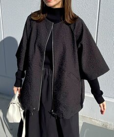 Green Parks AnriettMusee フロントジップジャガードブルゾン