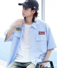 WEGO 【ユニセックス着用ITEM/MLサイズ展開】オックスフォードワッペンシャツ（SS）