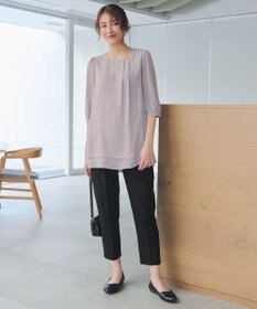 Tiaclasse L ラップ風ジョーゼットチュニック