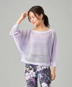 Chacott 【ノーソーイングニット】7分袖メッシュニットTシャツ
