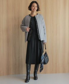 J.PRESS LADIES 【洗える】ライトダウン ノーカラー ジャケット