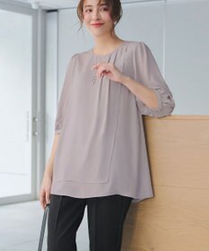 Tiaclasse L ラップ風ジョーゼットチュニック