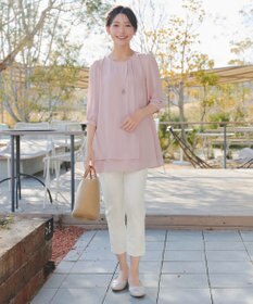 Tiaclasse L ラップ風ジョーゼットチュニック