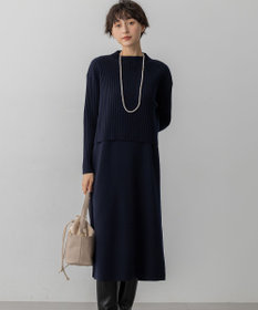 23区 L 【洗える】レイヤードニットツイン ワンピース