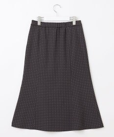 J.PRESS LADIES 【洗える】シュリンクデシン ジオメトリックプリント スカート
