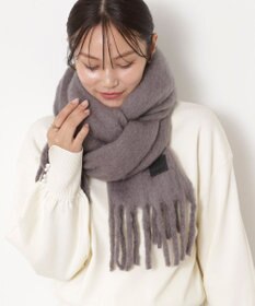 MOONBAT 【WEB限定】FURLA ウール混シャギー無地マフラー/幅40cm