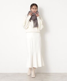 MOONBAT 【WEB限定】FURLA ウール混シャギー無地マフラー/幅40cm