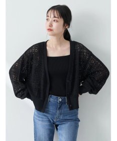 earth music&ecology ラッセルレースカーディガン