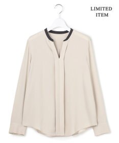 ICB L 【6/12-6/28期間限定・受注生産・WEB限定】BackSatinAmunzen キーネックブラウス