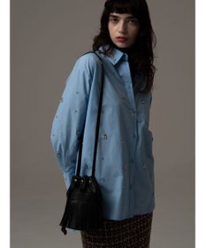 Te chichi ビジューデザインシャツ《2025winter catalog item》