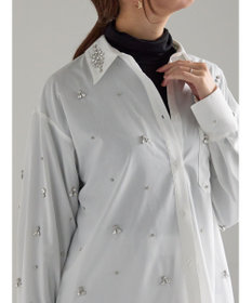 Te chichi ビジューデザインシャツ《2025winter catalog item》