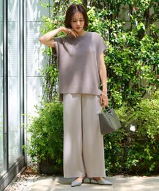 自由区 【WEB限定・洗える・XSサイズあり】ハイツイストコットンアセテート畦編み ニット