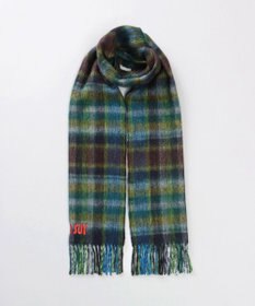 AURORA 【 ANNA SUI（アナ スイ）】ウールチェックマフラー(WASH)