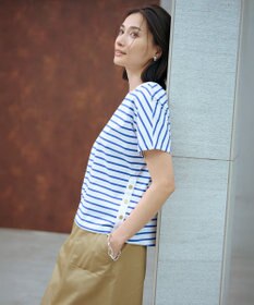 J.PRESS LADIES 【WEB限定カラーあり・洗える】ULTIM天竺ボーダー カットソー