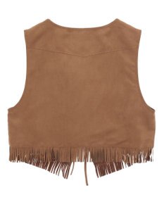 earth music&ecology スウェード調フリンジベスト