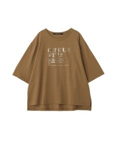 YECCA VECCA 【UVカット】ワイドスリーブ箔プリントTee