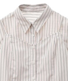 earth music&ecology Ｓｅｔ２点　ドロストショートシャツ＋キャミブラウス