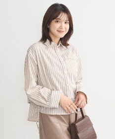 earth music&ecology Ｓｅｔ２点　ドロストショートシャツ＋キャミブラウス