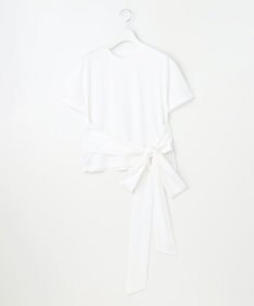 23区 L 【エステータ】スーピマシングルジャージー サッシュデザイン カットソー