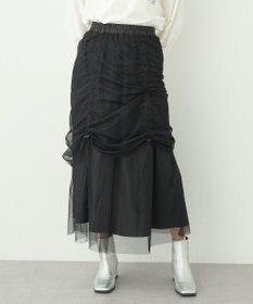 earth music&ecology ２ｗａｙドロストチュールスカート