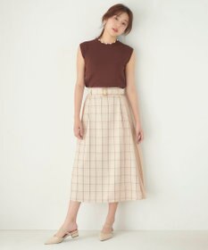 Feroux 【接触冷感】パール付きノースリーブ ニット