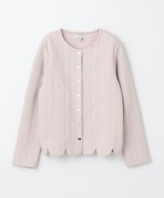 ANY KIDS ふくれ ジャガード カーディガン