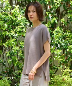 自由区 【WEB限定・洗える・XSサイズあり】ハイツイストコットンアセテート畦編み ニット