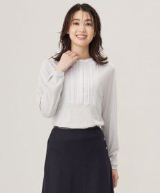 J.PRESS LADIES ウォッシャブルウール タック ドットレース カットソー