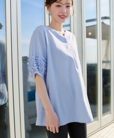 Tiaclasse L フリル付きパフスリーブチュニック