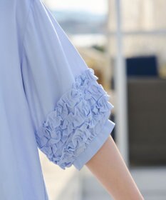 Tiaclasse L フリル付きパフスリーブチュニック