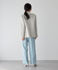 YECCA VECCA ノーカラーツイードジャケット