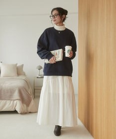 WEGO 【ユニセックス着用ITEM/裏起毛】リラックスフィットスウェットプルオーバー