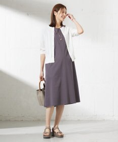 J.PRESS LADIES 【洗える・抗菌防臭】コットンアセテート クルーネック カーディガン