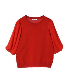 Green Parks 袖楊柳ドッキングニットプルオーバー