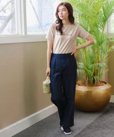 Tiaclasse 【洗える】シンプルロゴプリントTシャツ