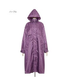 MOONBAT ミラショーン (mila schon) オーバーサイズレインコート ジャガード ポーチ付き