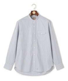 J.PRESS MEN パッチフラップ マルチストライプ バンドカラーシャツ
