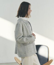 YECCA VECCA ノーカラーツイードジャケット